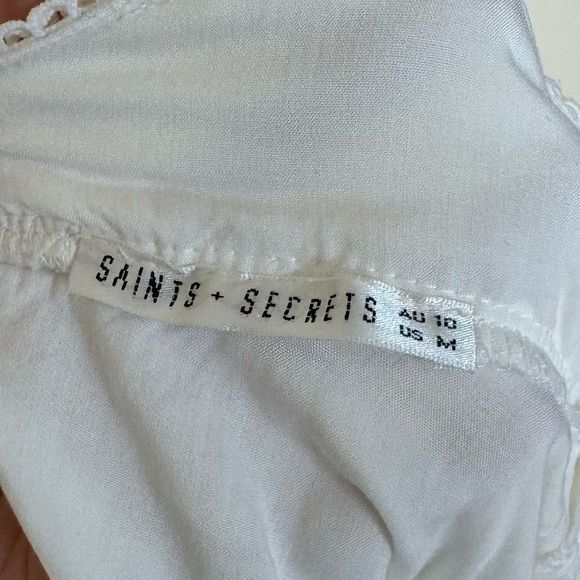 Saints and secrets white Boho flowy dress medium - Picture 8 of 10